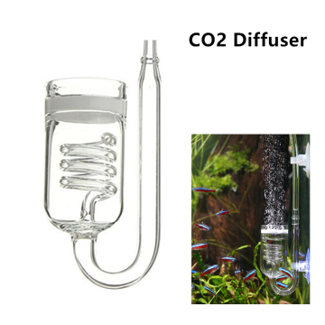 Aquarium CO2 Diffuser Glass Fish Tank Bubble Atomizer Reactor Solenoid Regulator Moss CO2 Atomizer for 60~300L Plants