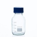 3 Pieces Lab Glassware Glass Reagent Bottle With Blue Screw Cap 50ml 100ml 250ml