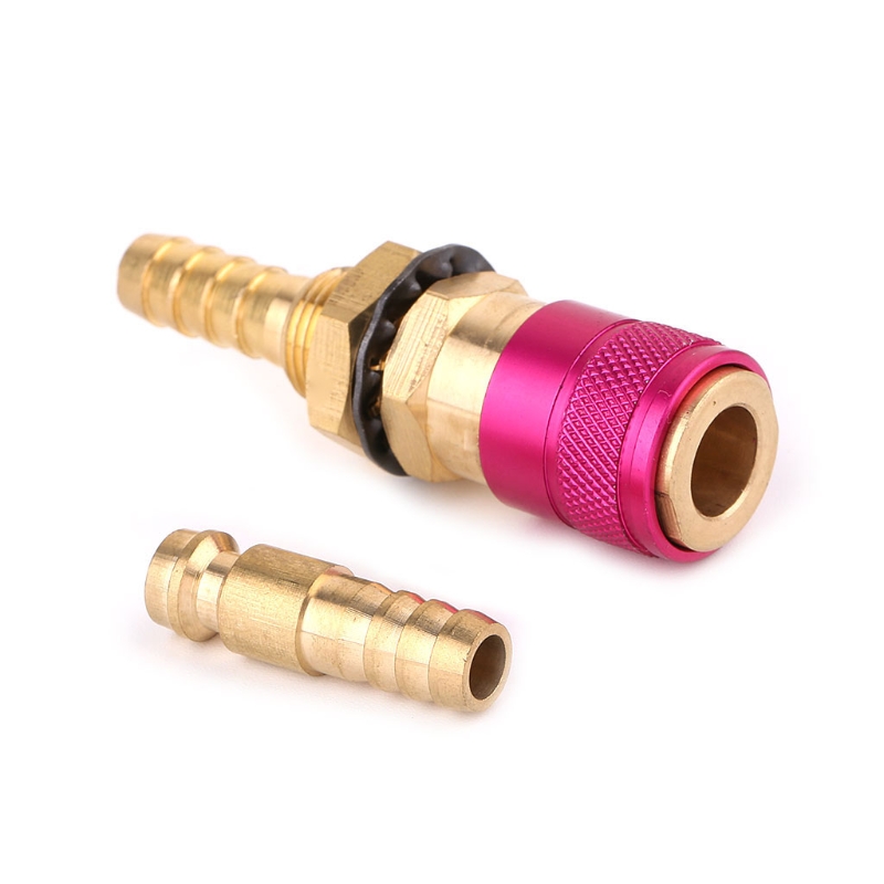 Water Cooled Gas Adapter Quick Connector Fitting For TIG Welding Torch +8mm Plug