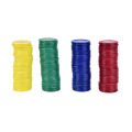 160Pcs Plastic Poker Chip with 4 Golden Large Numbers Printing for Gaming Tokens Plastic Coins - Yellow+Green+Red+Blue