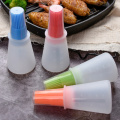 Cookware BBQ Accessories Portable Silicone Oil Bottle With Brush Baking BBQ Basting Brush Pastry Oil Brush Baking Oil Tools