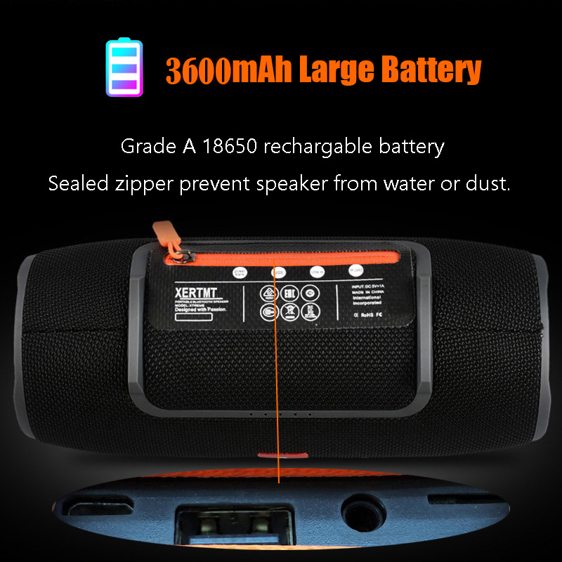 40W high power Fabric mini wireless bluetooth speaker Portable column bass BT speaker support USB TF AUX FM handsfree for tv