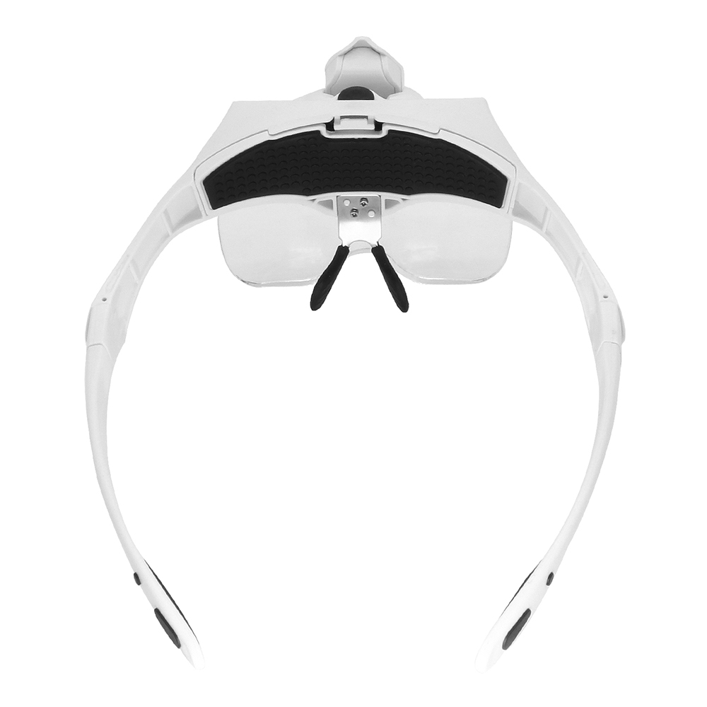 Bracket Headband Magnifier Loupe 2 LED Lights 5 Lens 1.0X-3.5X Glasses and USB Charge Goggles