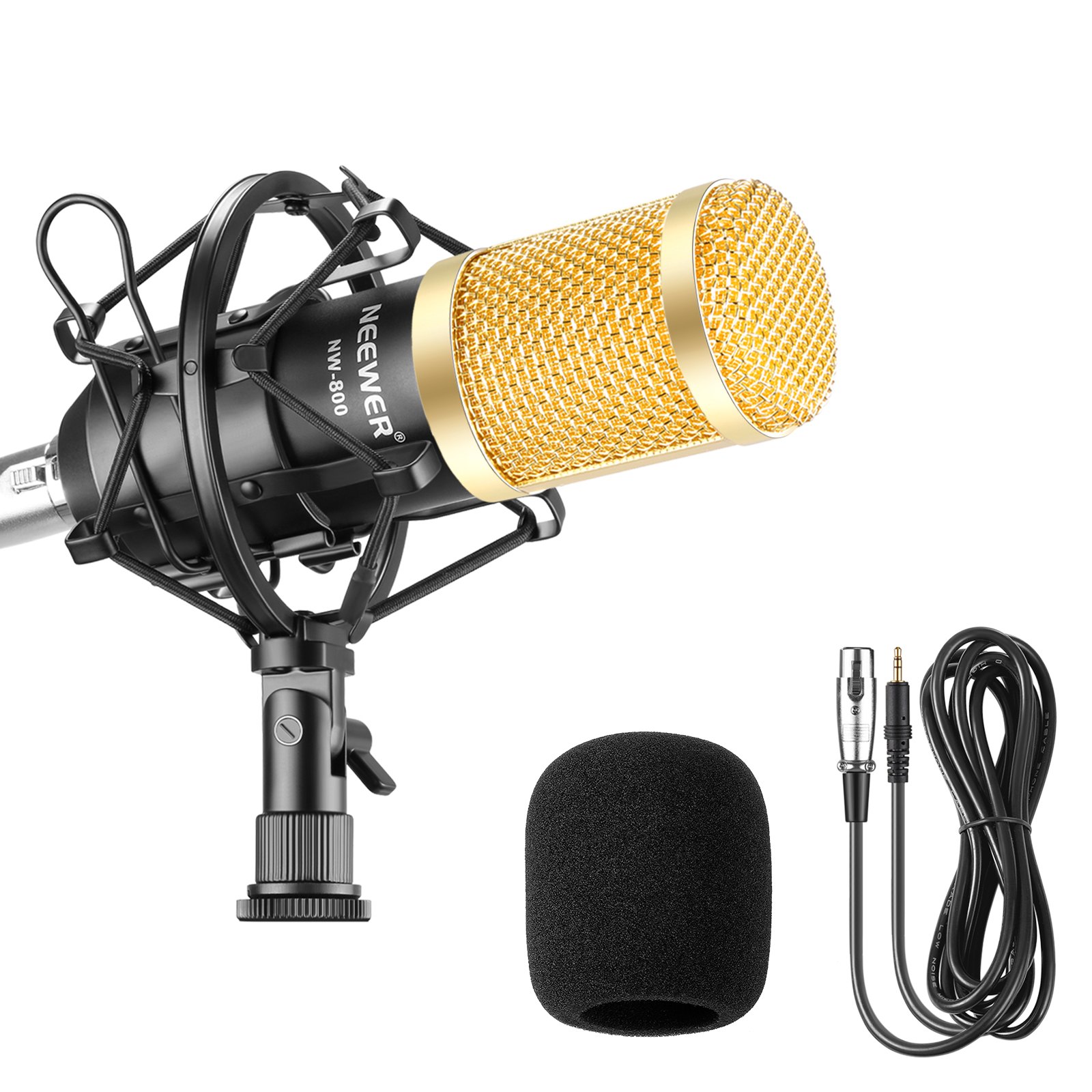 Neewer Professional NW-800 Condenser Microphone 2.5M Wired NW-800 karaoke NW800 Recording Microphone for Computer Karaoke KTV