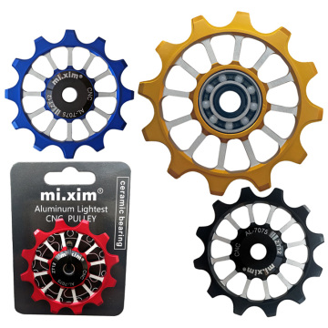 mi.Xim 12T MTB Bicycle Rear Derailleur Jockey Wheel Ceramic Bearing Pulley AL7075 CNC Road Bike Guide Roller Idler 4/5/6mm