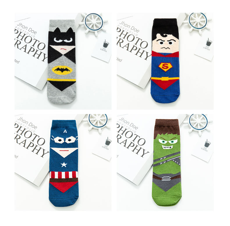 5pcs 2-8 years boys socks cotton kids socks hero kids Cartoon socks boys Straight Socks children Christmas Socks baby Socks