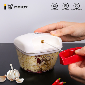 DEKO 550ML Manual Shredder Multifunctional Vegetable Chopper High Speedy Garlic Crusher Kitchen Tools