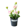 Artificial Flower Plant Metal Pot Bonsai Garden Home Table Party Room Decoration Table Decor, Vivid Flowers