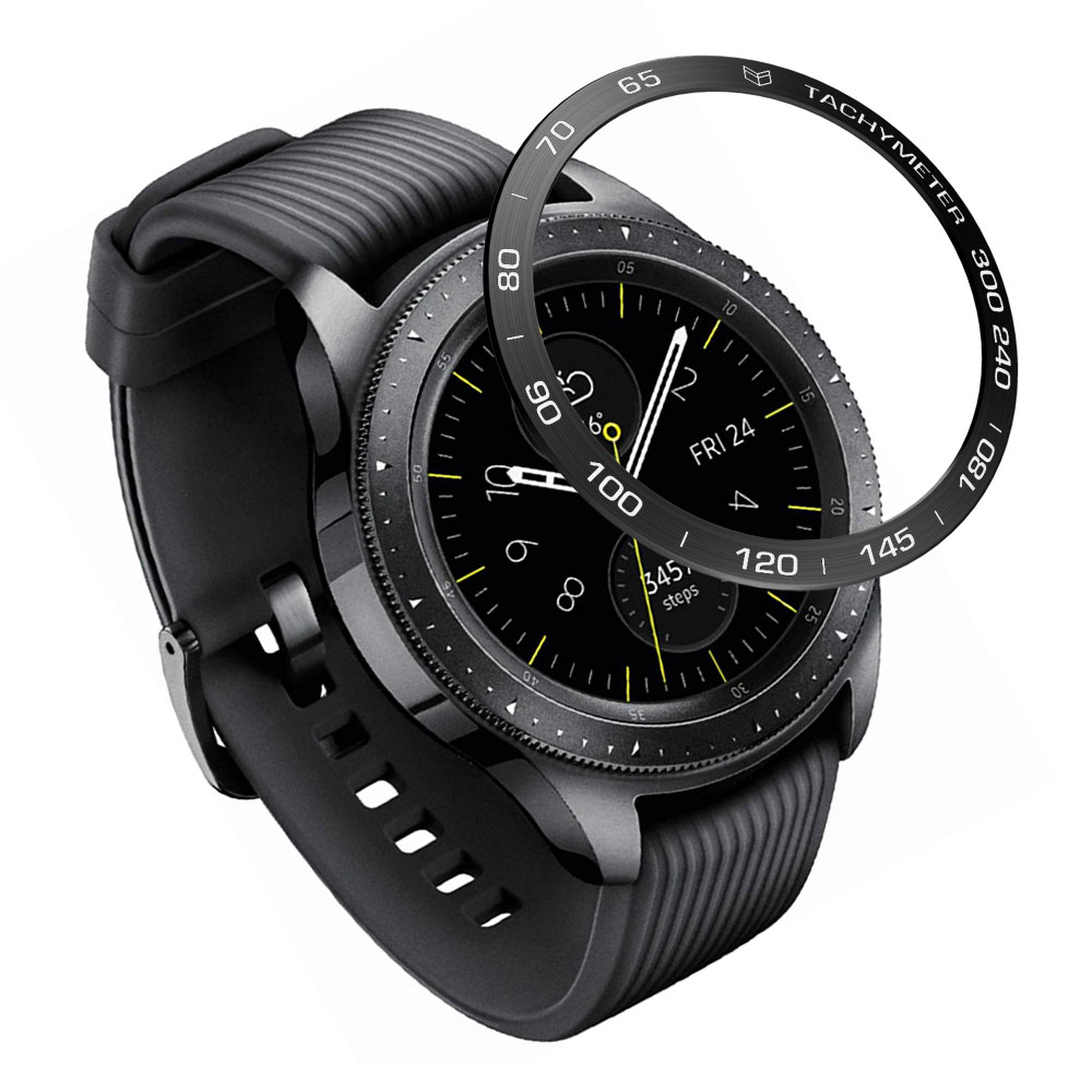 steel For Samsung Galaxy Watch 42MM/46MM/Gear S3 Frontier Bezel Ring Adhesive Anti Scratch Metal Cover Smart Watch Accessories