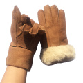 Winter Gloves Special Women and Men Warm Woolen Mittens 100% Real Leather Wool Fur Gloves Lovely Girl Sheepskin Leather Gloves
