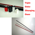 Triple Color Changing Cane (Bright Red,Black,Bright Silver) Magic Tricks Stage Accessories Gimmick Props Cane to Silk Magia