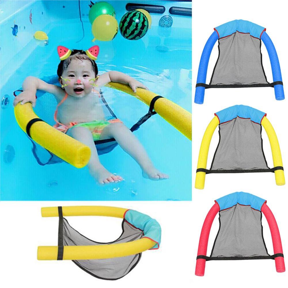 Swimming Pool Floating Chair Kid Adult Bed Seat Water Float Ring Lightweight Beach Ring Noodle Net Piscina Ring Pool Accessories
