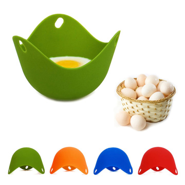 5Pcs Egg Boiler Silicone Round High Temperature Creative Egg Boiler Egg Mold Bowl Egg Steamer Cooker Boiler Kitchen Cooking Tool