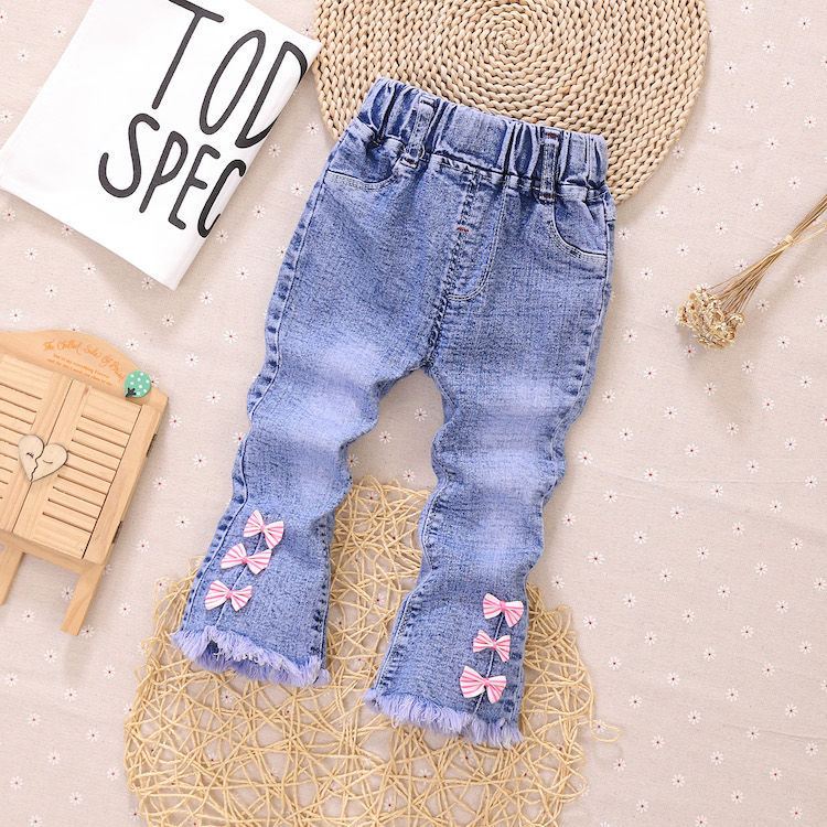 Fall Fashion Pants Girls Jeans Toddler Trousers Baby Clothes Kids Denim Girls Pants Bottom Jean Fille Children Clothing 6M-7T