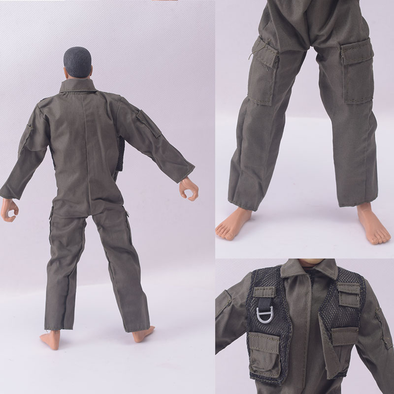 1/6 Soldier Accessories F14/F15 Male Pilot Uniforms Siamese Jumpsuit Clothing F 12" Ph Hottoys Body 1/6 Action Figure Doll Toys