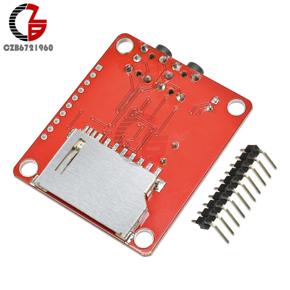 VS1053 VS1053B Ogg Vorbis MP3 AAC WMA FLAC WAV MIDI Audio Decoder Encoder Module with I/O UART SD Card Slot ADC DSP for Arduino