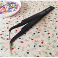 Carbon Steel High precision black curved tweezer DIY nipper perler bead nipping hama bead handicraft clamp plier