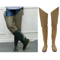 Fishing Hunting Waders Waterproof PVC Soft Boots Outdoor Pant Anti-slip Fishing Waders -Yellow