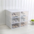 Stackable Clear Plastic Shoe Boxes Stackable Floding DIY Shoe Drawers Storage Container Organizers Household Shoe Storage Box