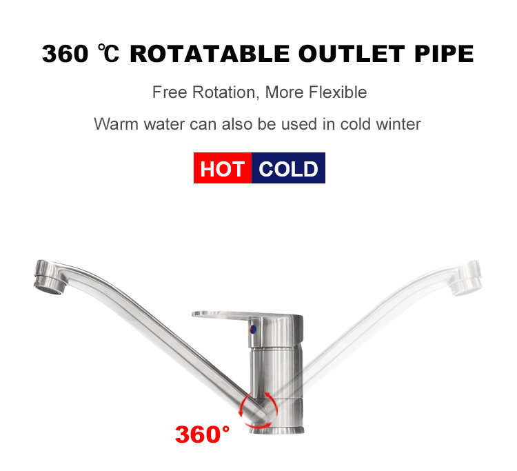 Single Handle Stainless Steel Faucet