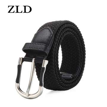 ZLD Unisex canvas Belt Elastic Fabric Woven Casual Belt Pin Buckle Expandable Braided Stretch Belts fashion 105CM