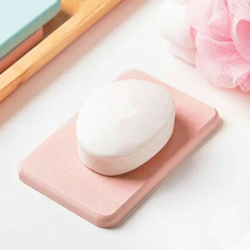 4 Colors Bathroom Products Portable Soap Dishes Diatomite Soap Algae Drain Soap Mat Water Absorption Non-slip Soap Box