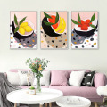 Nordic Fresh Fruit Poster Kitchen Wall Art Decor Abstract Lemon Apple Banana Canvas Painting Picture for Dining Room Home Decor