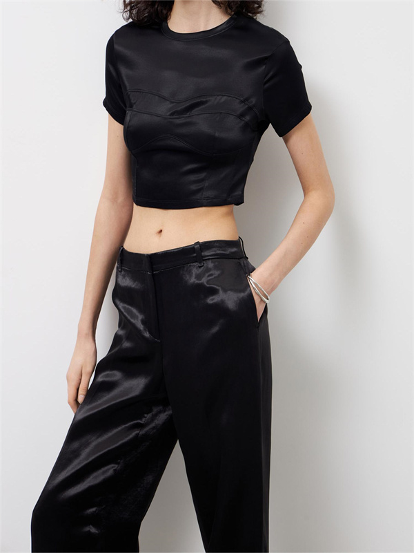 Comfortable Satin Wide Leg Pants Set