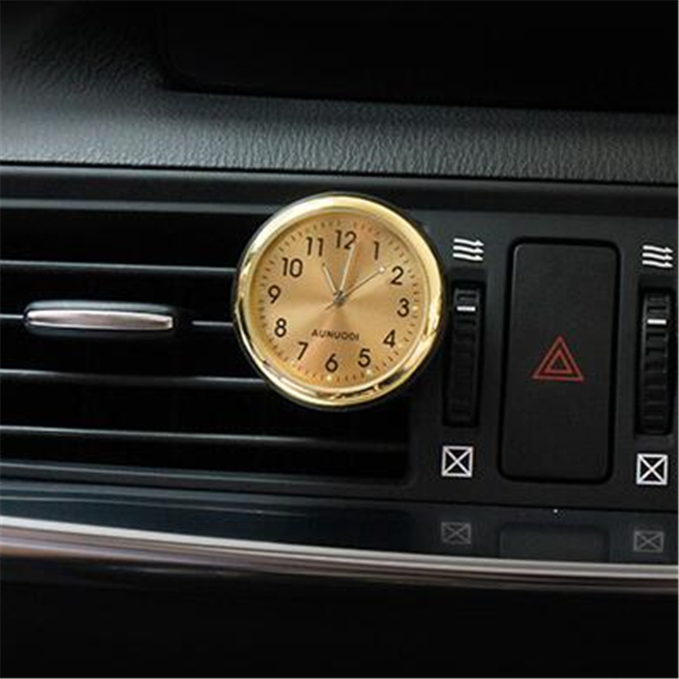 Car Ornament Automotive Clock Auto Watch Automobiles Interior Decoration Stick-On Clock Ornaments Accessories Christmas Gifts