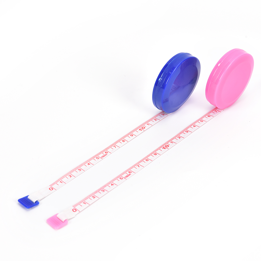 2PCS 150CM Mini Measuring Tape Measure Retractable Metric Belt Colorful Portable Ruler Centimeter Inch Children Height Ruler