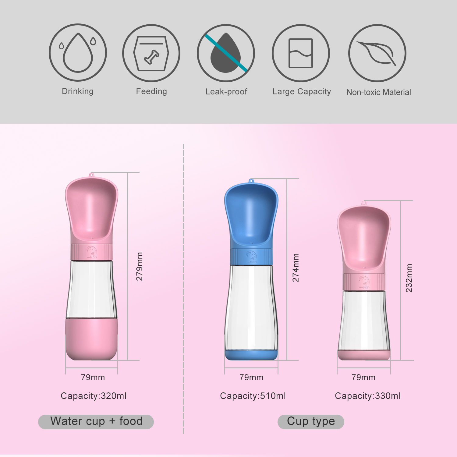 Portable Dog Water Bottle