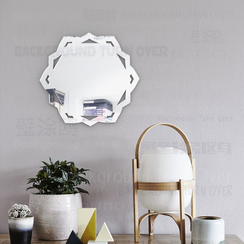 Modern round glass console venetian wall decorative 3mm Thick 3D Acrylic Decorative Dresser Mirror M017