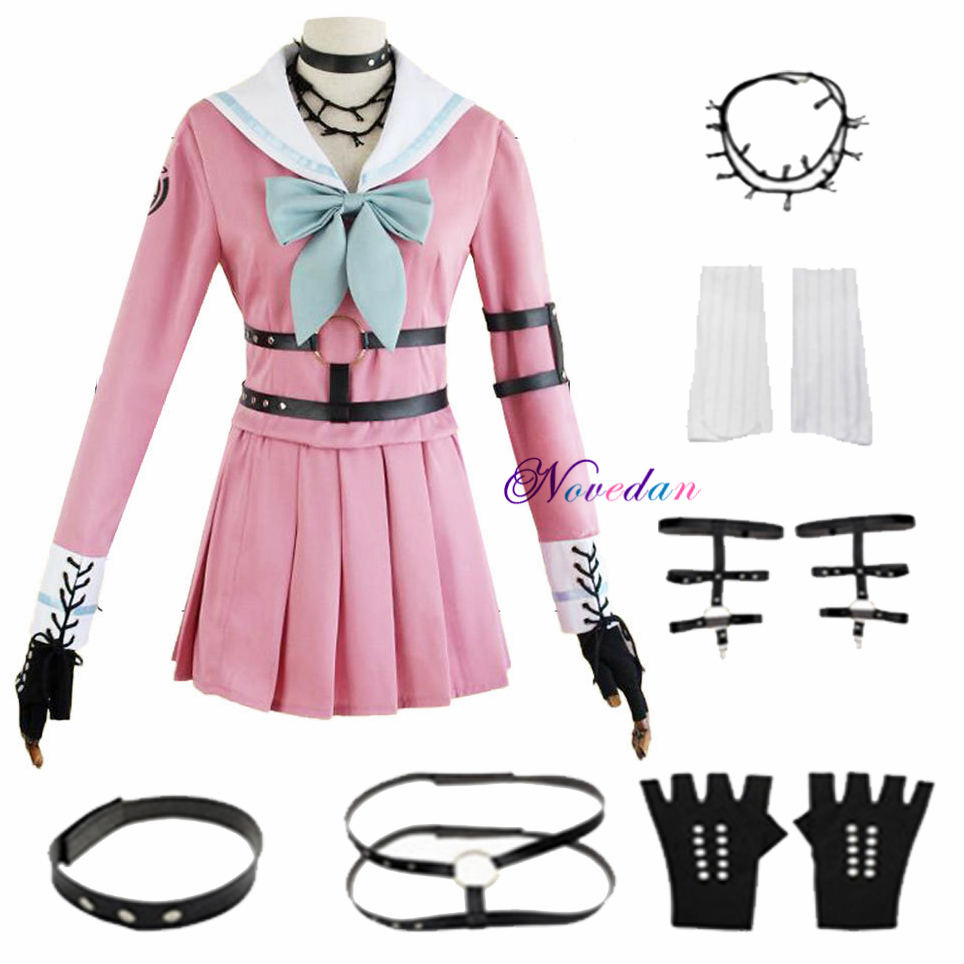 Danganronpa V3 Killing Harmony Iruma Miu Cosplay Costume Anime Game Halloween Christmas Party Dress Women School Uniform Outfit