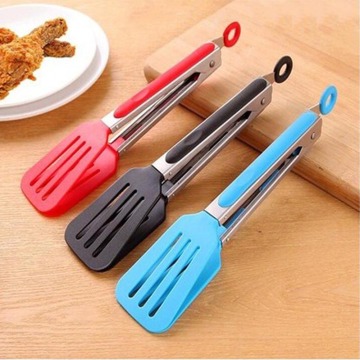 Nylon Food Tong Stainless Steel Kitchen Tongs Silicone Non-slip Cooking Clip Clamp BBQ Salad Tools Grill Kitchen Accessories