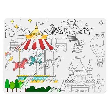 Reusable Silicone Kids Educational Coloring Drawing Mat