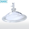 HUAOU 120mm Vacuum Desiccator with Ground - In Stopcock Porcelain Plate Clear Glass Laboratory Drying Equipment