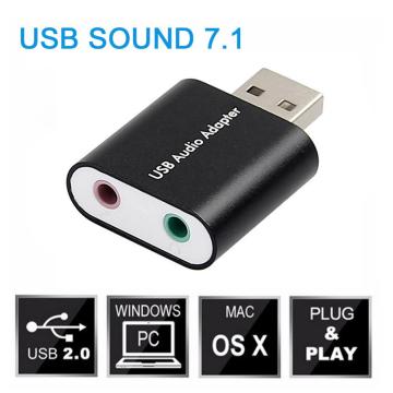 USB External Stereo Sound Adapter for Windows and Mac Plug and Play Sound Card Adapter Converter Notebook No Drivers Needed