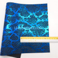 1PC 21X29CM Navy Blue Metallic Snake, Synthetic Leather Fabric Leather Sheets, PU Leather For Making Bows LEOsyntheticoDIY T448B