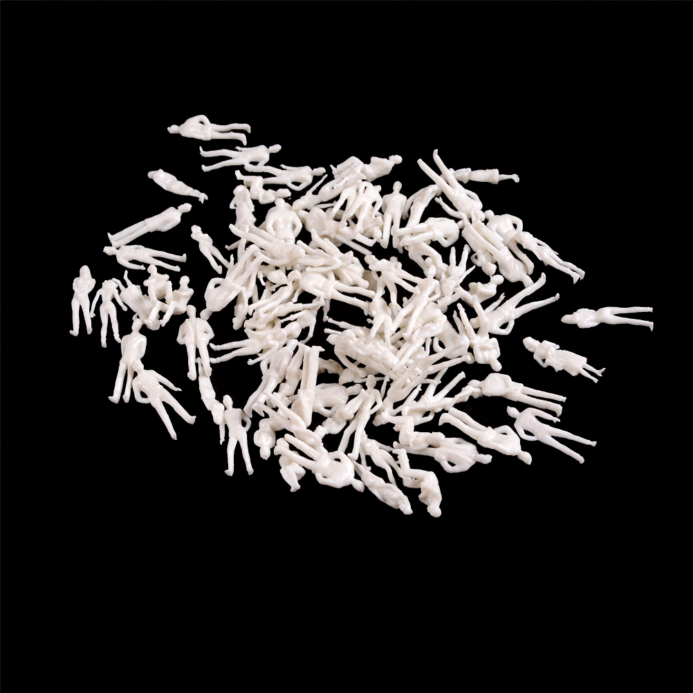New 10Pcs/lot 1:50 scale model miniature white figures Architectural model human scale model ABS plastic peoples