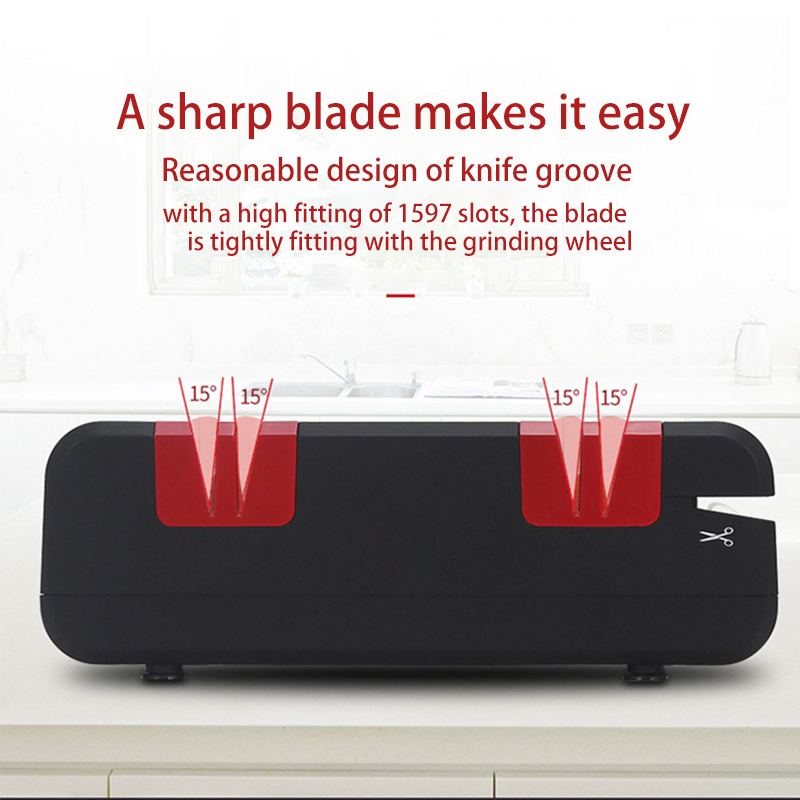 Multi-function Knife Sharpener 220V Electric Household Fast Sharpener Automatic Knife Grinder Kitchen Knife Grindstone EU Plug