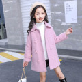 Girls jacket Outerwear Solid Color Coat For Girls Autumn Winter Children's Coat Outerwear Casual Style Kids Clothes Girl