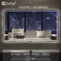 Gisha Smart Mirror LED Bathroom Mirror Wall Bathroom Mirror Bathroom Toilet Anti-fog Mirror With Touch Screen Bluetooth G8204