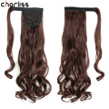 Long Wavy Synthetic Ponytail Synthetic Clip in Drawstring Ponytail Hairpieces for Women Hair Extension High Temperature Fiber