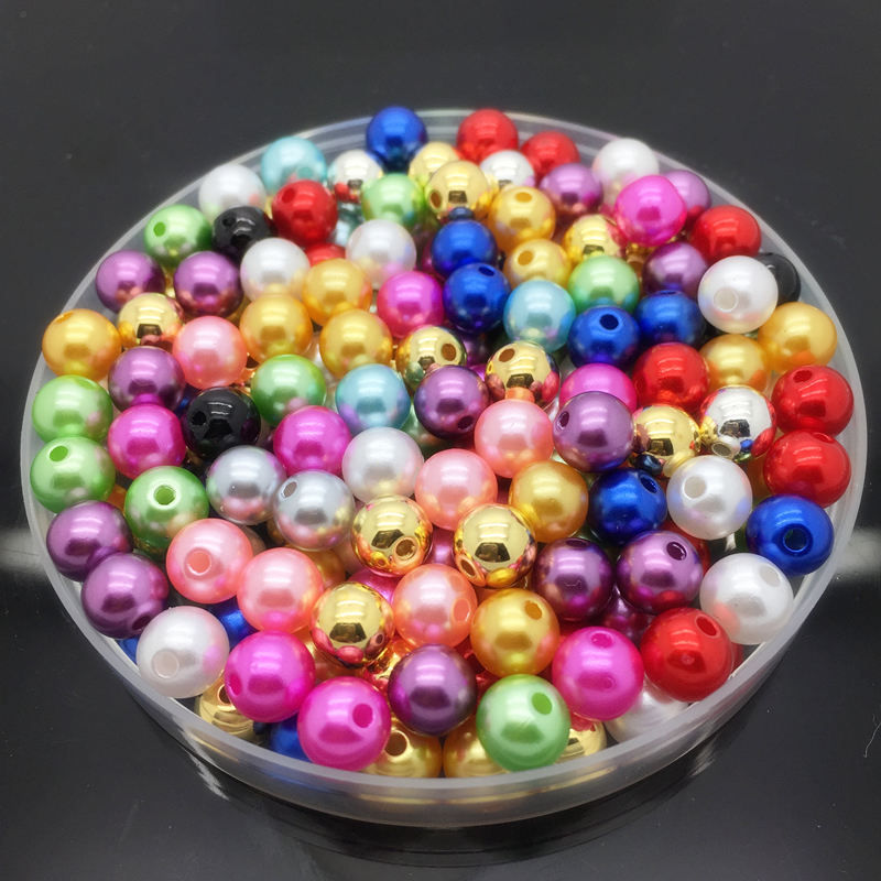 4 6 8 10mm Imitation Pearls Acrylic Round Pearl Spacer Loose Beads DIY Jewelry Making Necklace Bracelet Earrings Accessories