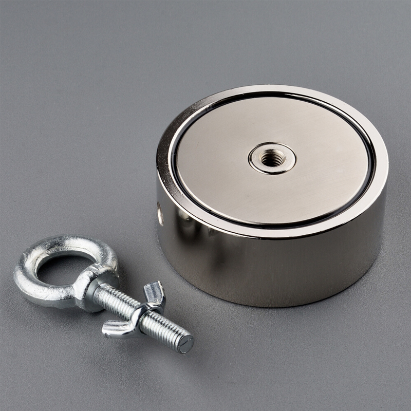 600KG 2Sideds Neodymium Permanent Magnet Ring Bigges Power Magnet Salvage Magnets Fishing Magnet Strong Magnetic Material