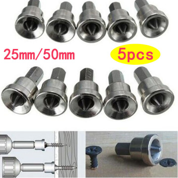 5 pcs 25mm 50 mm Bits Woodworking plasterboard positioner S2 PH2 head short batch material blasting Cross magnetic drill bits