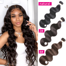 BEAUDIVA Remy Human Hair Extensions 4# Brown Brazilian Body Wave Hair Bundles 2# Natural Color Brazilian Hair Weave Bundles