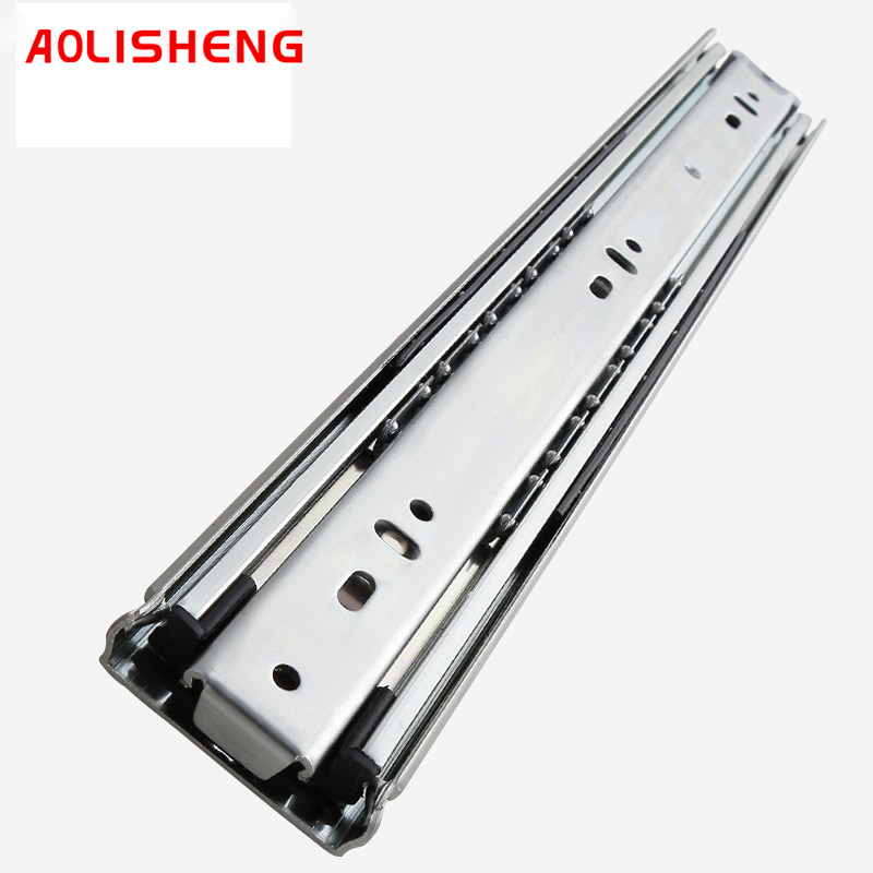 AOLISHENG 51mm Width 68kg Guide Rail Fully Extended Ball Bearing Industrial Heavy Drawer Slide