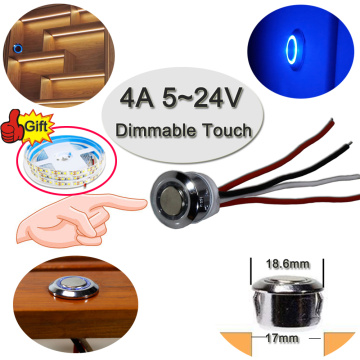 5V 12V 24V 4A Mini smart Sensor Switch Touch Dimmable Closet Corridor LED Strip Light Switch Sensor Touch home Detector switches