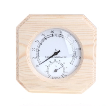 Sauna Room Wood Thermometer Hygrometer Hygrothermograph Temperature Instrument